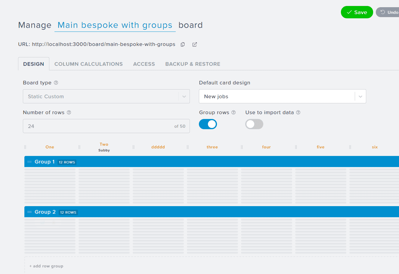 Calendar or Custom Boards